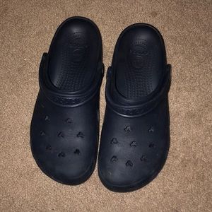 Navy blue Disney crocs